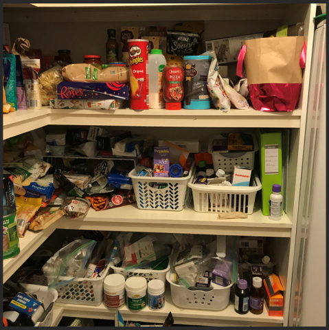 disorganised pantry, disorganized pantry, clutter